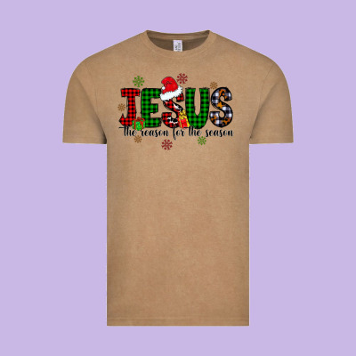 Jesus The Season For The Season Vintage Tee Designed By Cowhidedigitalart