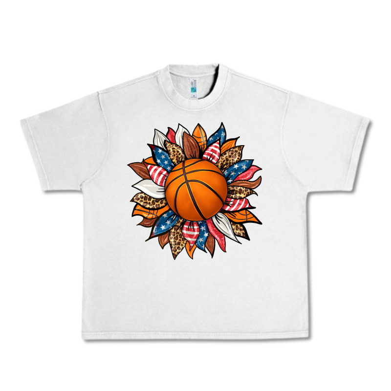 Basketball Sunflower Urban Heavy Tee by HRA Design Shop | Teevron
