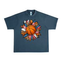 Midnight Navy basketball sunflower Urban Heavy Tee - HRA Design Shop