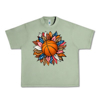 Oil Green basketball sunflower Urban Heavy Tee - HRA Design Shop