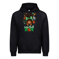 Black Basketball Mom Afro Messy Bun Urban Hoodie - texasbilliewilder