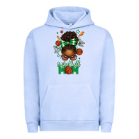 Pigment Grape Ice Basketball Mom Afro Messy Bun Urban Hoodie - texasbilliewilder