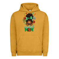 Pigment Peanut Butter Basketball Mom Afro Messy Bun Urban Hoodie - texasbilliewilder