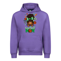 Tulip Basketball Mom Afro Messy Bun Urban Hoodie - texasbilliewilder