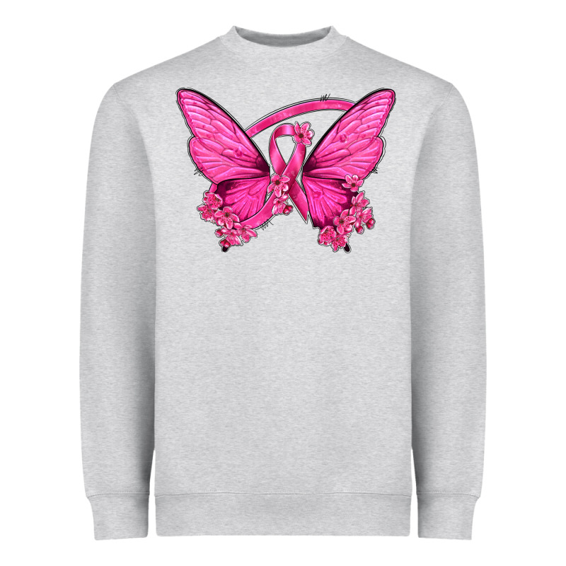 Breast Cancer Butterfly Heavyweight Sweatshirt by texasbilliewilder | Teevron