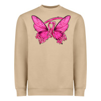 Mushroom Breast Cancer Butterfly Heavyweight Sweatshirt - texasbilliewilder