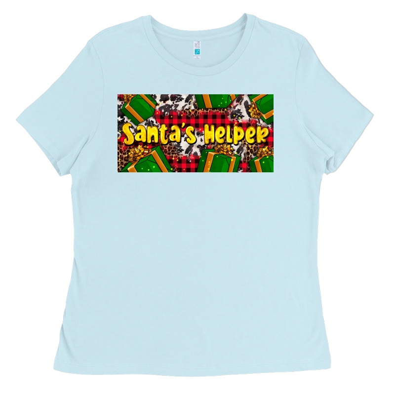 Santa's Helper With Gifts Ladies Tee by AdoDesignShop | Teevron