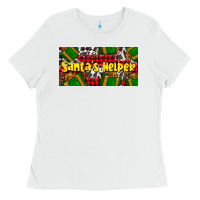 White santa's helper with gifts Ladies Tee - AdoDesignShop