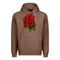 Chestnut Oklahoma Rose Illustrations Premium Hoodie - LillyAllenDesigns