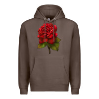 Coffee Oklahoma Rose Illustrations Premium Hoodie - LillyAllenDesigns