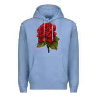 Colony Blue Oklahoma Rose Illustrations Premium Hoodie - LillyAllenDesigns