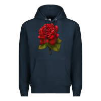 Navy Oklahoma Rose Illustrations Premium Hoodie - LillyAllenDesigns