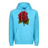 Ocean Blue Oklahoma Rose Illustrations Premium Hoodie - LillyAllenDesigns