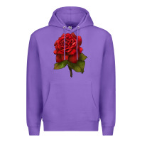 Purple Oklahoma Rose Illustrations Premium Hoodie - LillyAllenDesigns