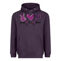 Plum peace love dance Heavyweight Hoodie - MaliasSmallBusiness
