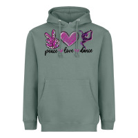 Sage peace love dance Heavyweight Hoodie - MaliasSmallBusiness