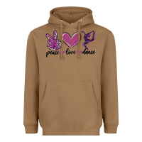 Toasted Coconut peace love dance Heavyweight Hoodie - MaliasSmallBusiness