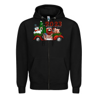 Black happy new year truck 2023 Zipper Hoodie - Jasminsmagicworld