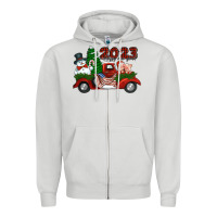 Dove Grey happy new year truck 2023 Zipper Hoodie - Jasminsmagicworld