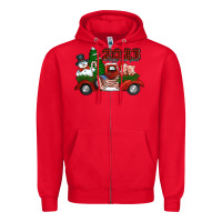 Red happy new year truck 2023 Zipper Hoodie - Jasminsmagicworld