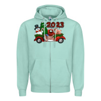 Seafoam happy new year truck 2023 Zipper Hoodie - Jasminsmagicworld