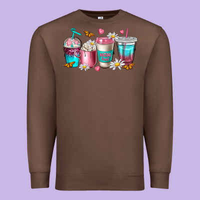 Mom Fuel Coffee Cups Premium Sweatshirt Designed By Nancycooperartshop