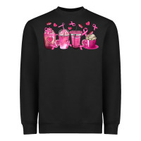 Black Breast Cancer Coffee Cups Heavyweight Sweatshirt - texasbilliewilder
