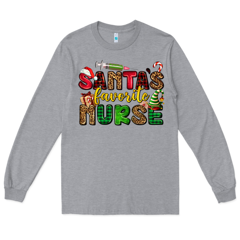 Santas Favorite Nurse Long Sleeve Tee by AdoDesignShop | Teevron