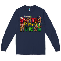 Navy santas favorite nurse Long Sleeve Tee - AdoDesignShop