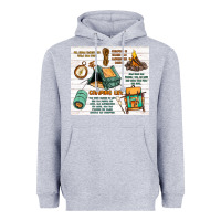 Heather Grey camping life Heavyweight Hoodie - MaliasSmallBusiness