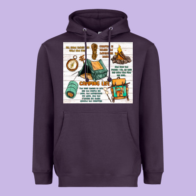 Camping Life Heavyweight Hoodie Designed By Maliassmallbusiness
