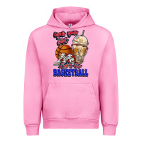 Fuchsia Pink Grab your joe let's go Basketball Urban Hoodie - NancyCooperArtShop