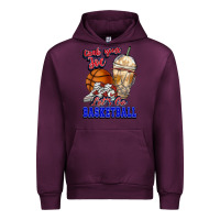 Mauve Wine Grab your joe let's go Basketball Urban Hoodie - NancyCooperArtShop