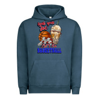 Pigment Midnight Navy Grab your joe let's go Basketball Urban Hoodie - NancyCooperArtShop