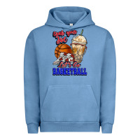 Pigment Pebble Blue Grab your joe let's go Basketball Urban Hoodie - NancyCooperArtShop