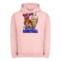 Pigment Salmon Grab your joe let's go Basketball Urban Hoodie - NancyCooperArtShop