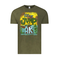 Vintage Olive let's go jump in the lake Vintage Tee - HRA Design Shop