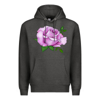 Charcoal Heather Life's Little Pleasures Rose Premium Hoodie - LillyAllenDesigns