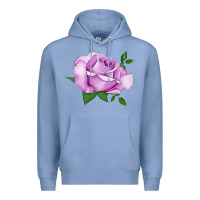 Colony Blue Life's Little Pleasures Rose Premium Hoodie - LillyAllenDesigns
