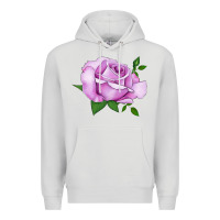 Dove Grey Life's Little Pleasures Rose Premium Hoodie - LillyAllenDesigns