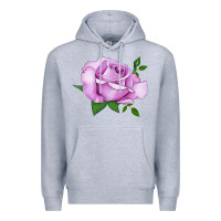 Heather Grey Life's Little Pleasures Rose Premium Hoodie - LillyAllenDesigns