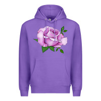 Purple Life's Little Pleasures Rose Premium Hoodie - LillyAllenDesigns