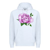 White Life's Little Pleasures Rose Premium Hoodie - LillyAllenDesigns