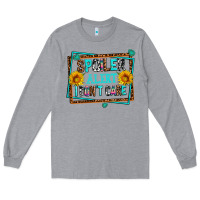 Heather Grey spoiler alert i dont care Long Sleeve Tee - AdoDesignShop