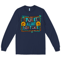 Navy spoiler alert i dont care Long Sleeve Tee - AdoDesignShop