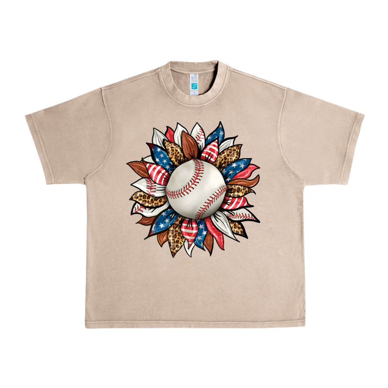 Baseball Sunflower Urban Heavy Tee by HRA Design Shop | Teevron