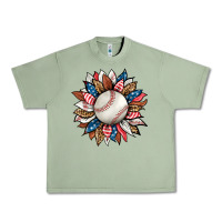 Oil Green baseball sunflower Urban Heavy Tee - HRA Design Shop