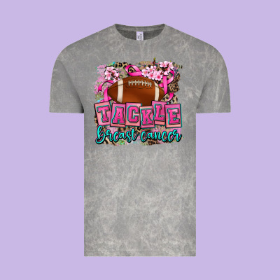 Tackle Breast Cancer Vintage Tee Designed By Adodesignshop