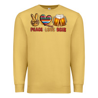 Antique Gold peace love beer Premium Sweatshirt - NancyCooperArtShop
