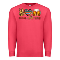 Cardinal peace love beer Premium Sweatshirt - NancyCooperArtShop